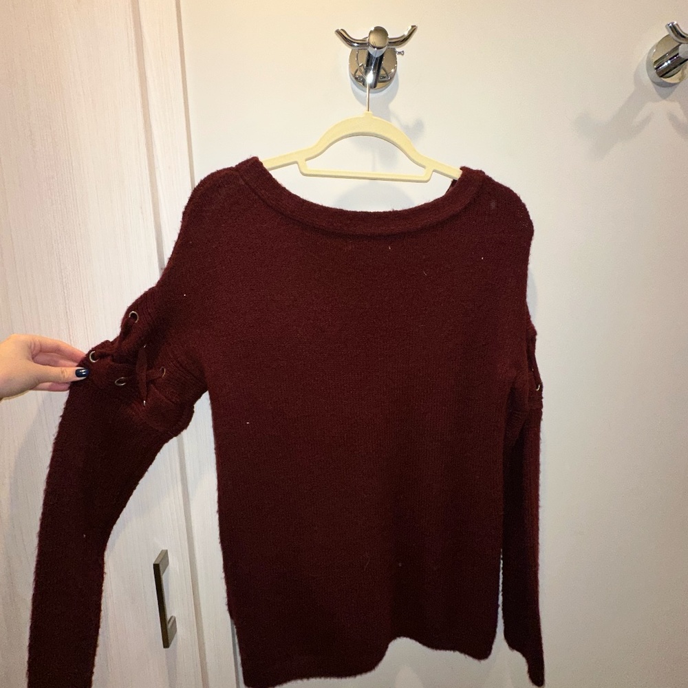 Crave Fame Burgundy Sweater